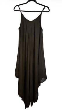 Elan Black Asymmetric Hi-Low Drape Sleeveless Dress Size XS